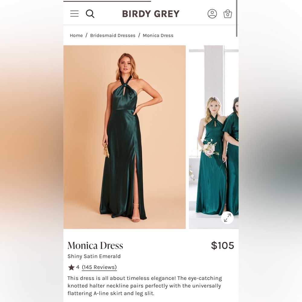 Birdy Grey Monica Maxi Dress in Satin Green Worn Once